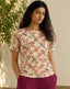 Birdsong Blossom Boat Neck Tee in GOTS-Certified Organic Cotton