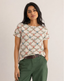 Secret Garden Trellis Boat Neck Tee in GOTS-Certified Organic Cotton