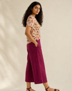 Birdsong Blossom Boat Neck Tee in GOTS-Certified Organic Cotton