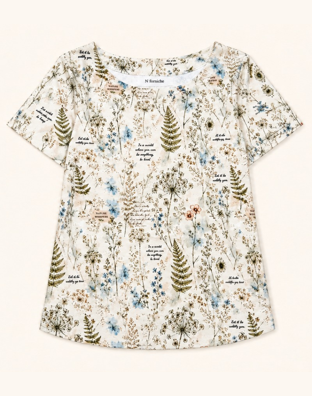 Botanical journal 3.2 Boat Neck Tee in GOTS-Certified Organic Cotton