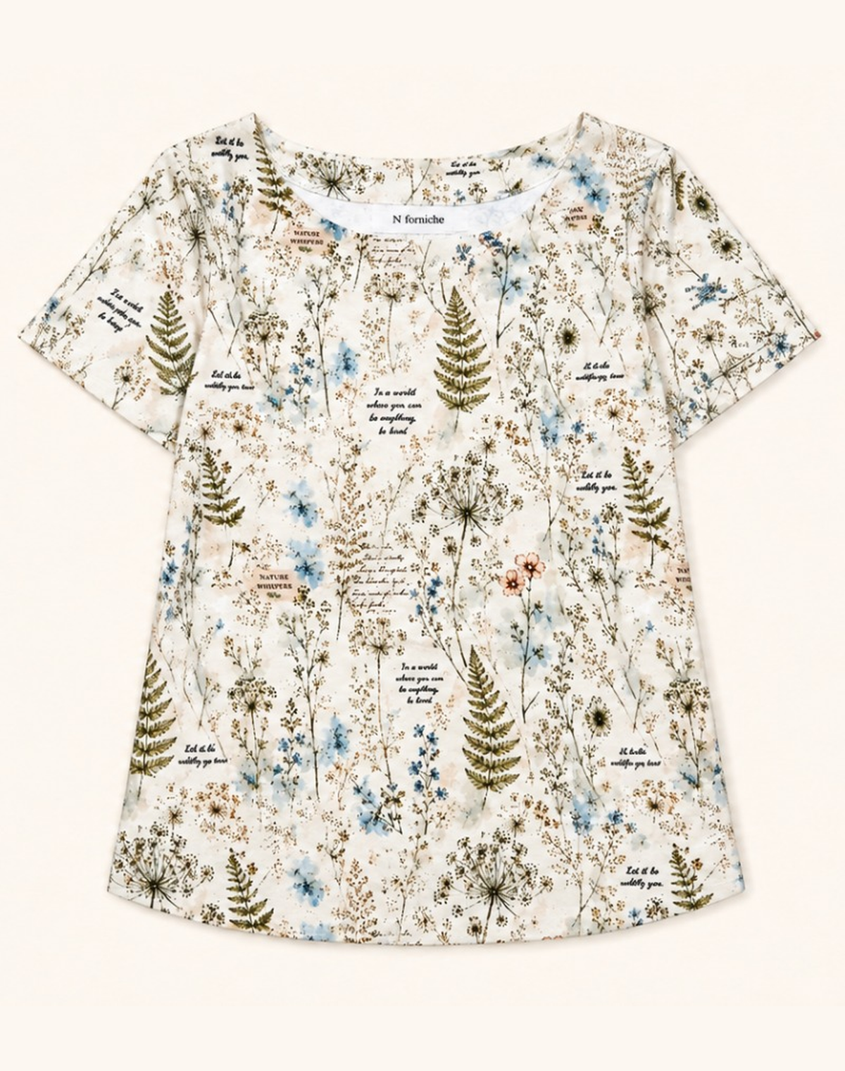 Botanical journal 3.2 Boat Neck Tee in GOTS-Certified Organic Cotton