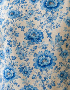 Blue Blossom Whisper Boat Neck Tee in GOTS-Certified Organic Cotton