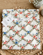 Secret Garden Trellis Boat Neck Tee in GOTS-Certified Organic Cotton