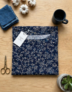 Indigo Vine Garden Boat Neck Tee in GOTS-Certified Organic Cotton